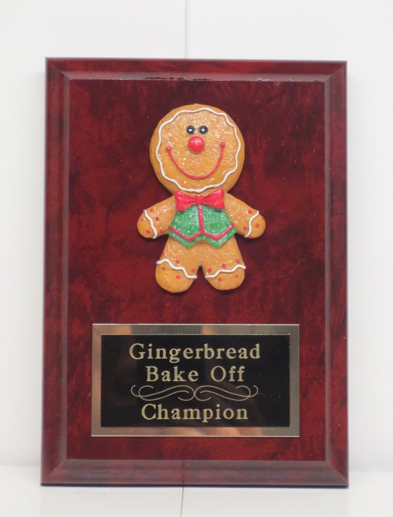 Gingerbread Cookie Bake Off Plaque Christmas Trophy Contest Etsy