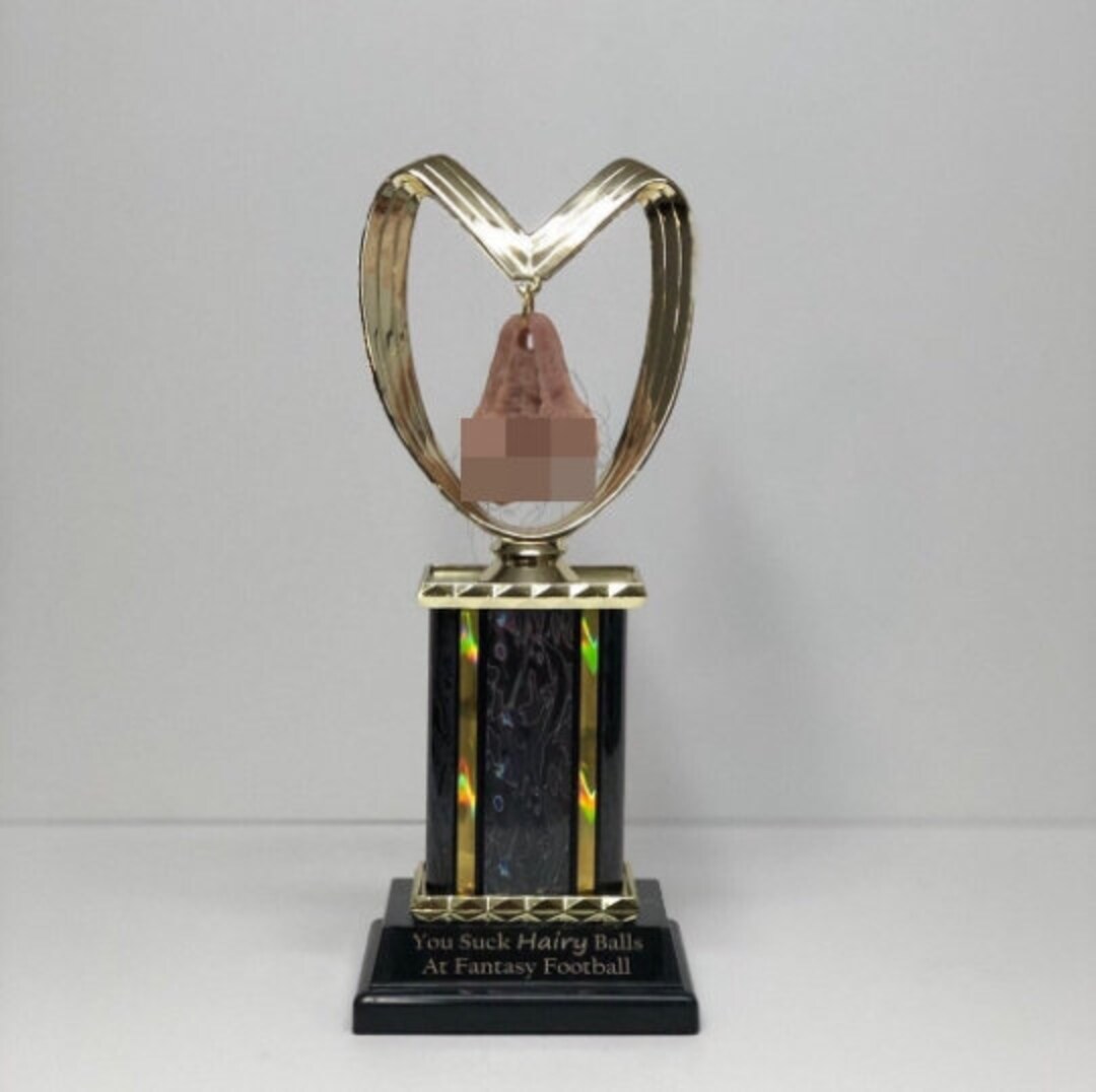 Fantasy Football Hairy Balls Sacko Loser Trophy Last Place Ffl Trophy You Suck Hairy Balls Funny 