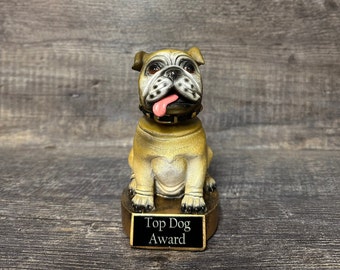 Dog Trophy Bobblehead Top Dog Award Achievement Award Victory Trophy Years Of Service Military Thank You Gift Appreciation Award Top Sales