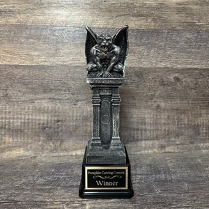 Troféu de Halloween, Gárgula, Traje Mais Assustador, Troféu, Concurso de Fantasias, Troféu, Vencedor, Troféus, Concurso de Escultura de Abóbora, Decoração Assustadora de Halloween