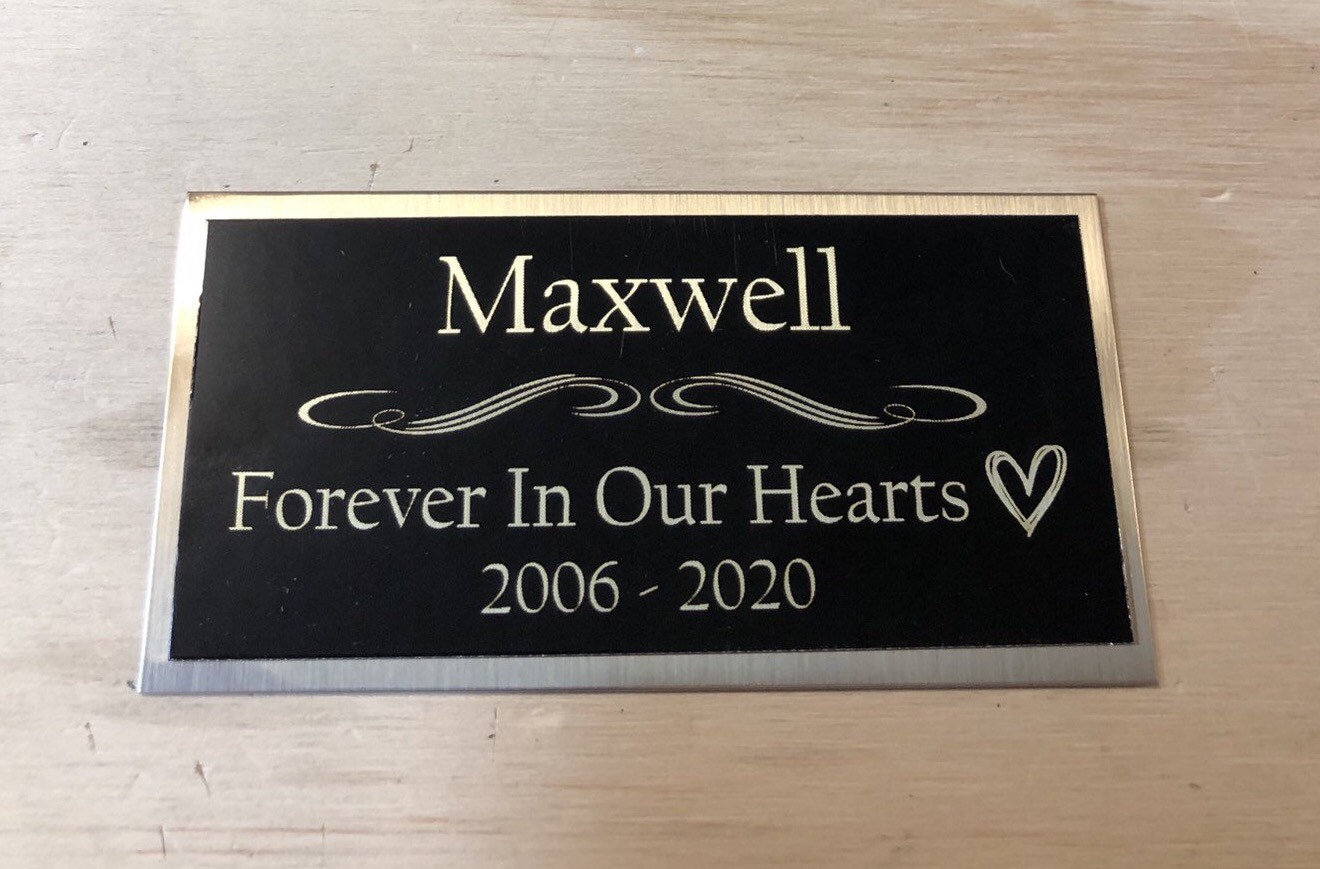 Custom Engraved Name Plate for Dog Urn Cremation Cat Urn Pet Etsy