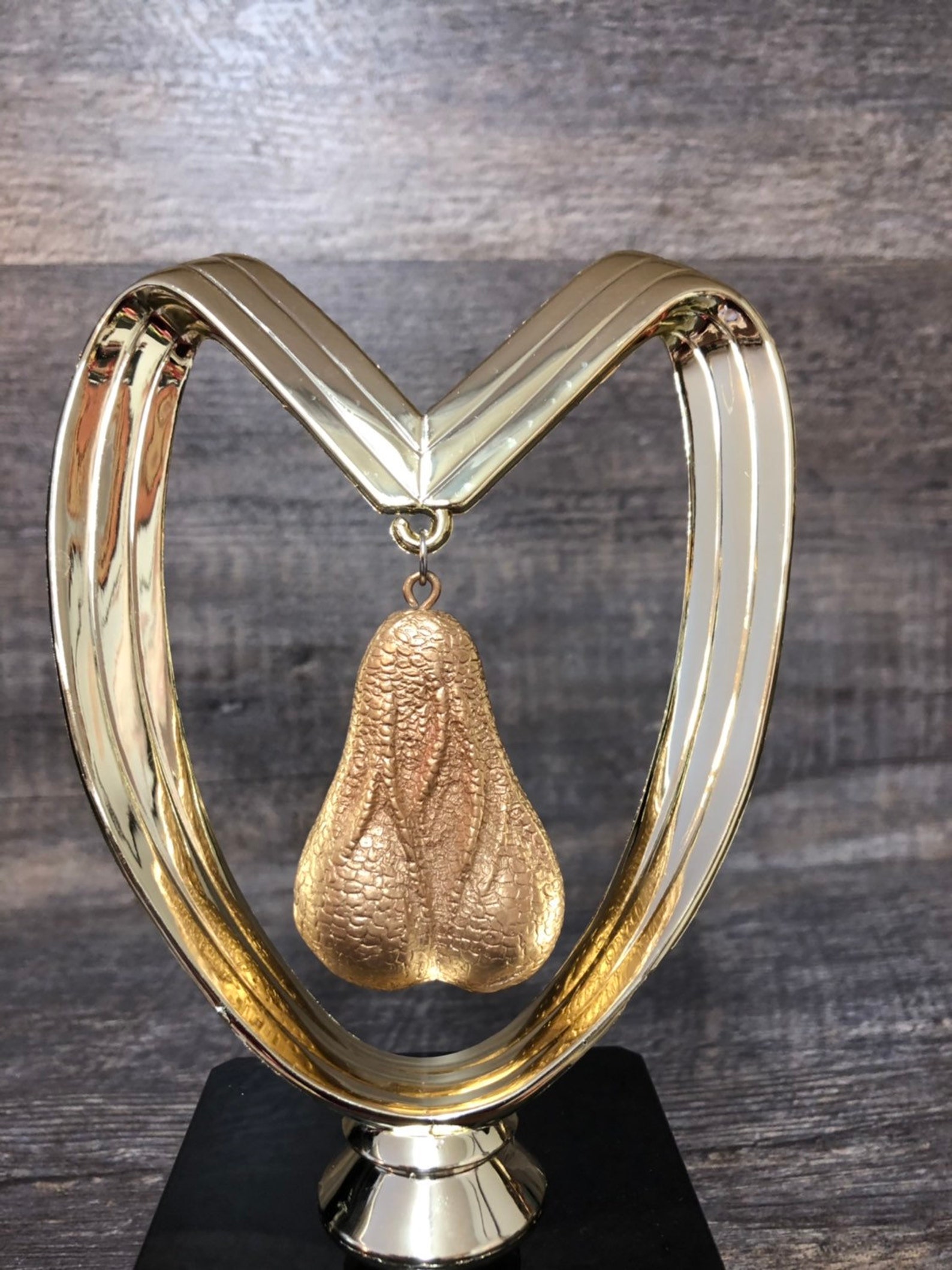 Golden Nut Sack Fantasy Football Loser Trophy Award Testicle Etsy 