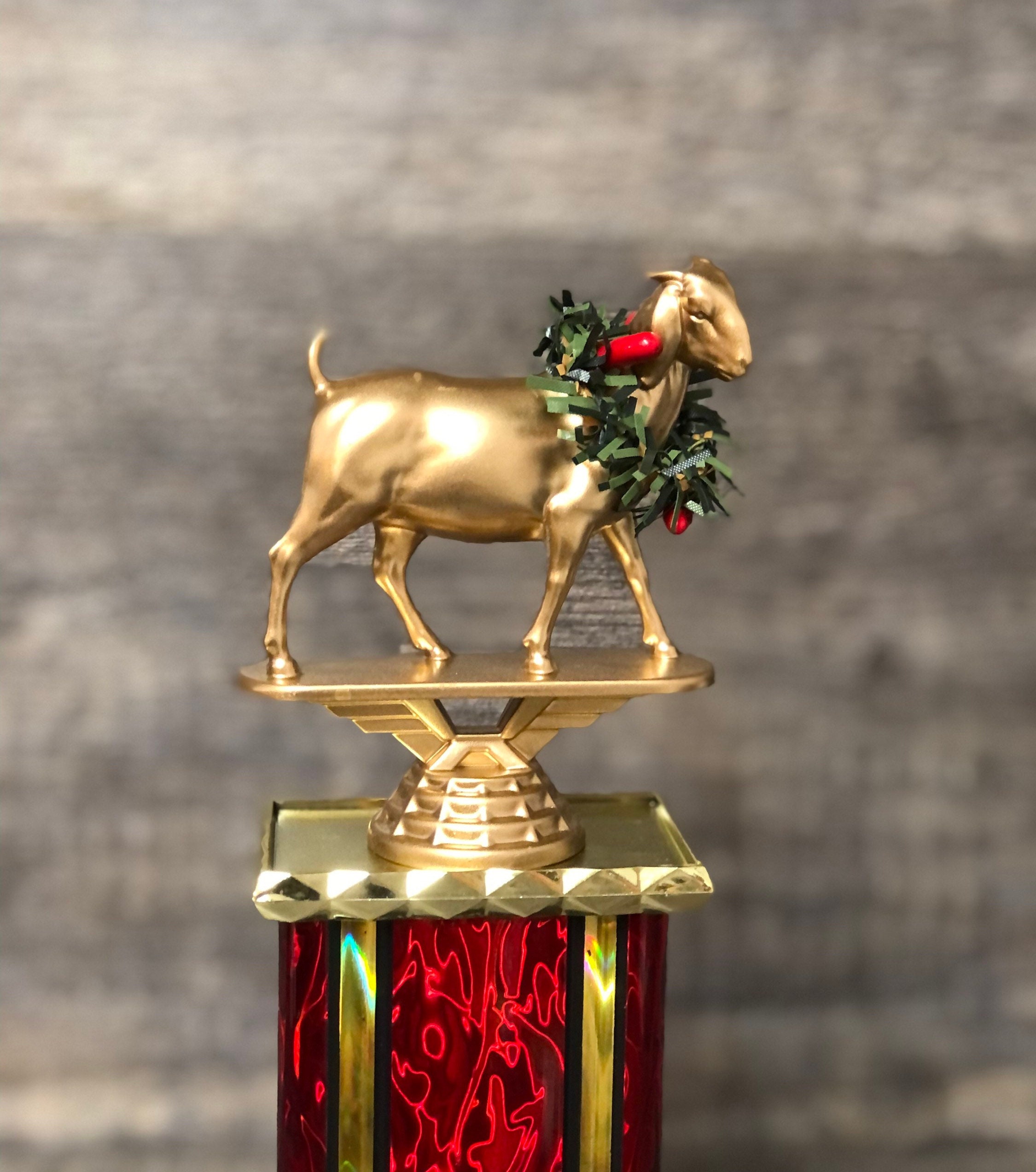 Fantasy Football Trophy Funny GOAT Greatest of All Time Award 