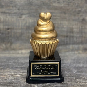 Golden Cupcake Trophy Bake Off Trophy Baking Competition Trophy Birthday Gag Gift Cupcake Dessert Trophy Funny Trophy Adult Humor