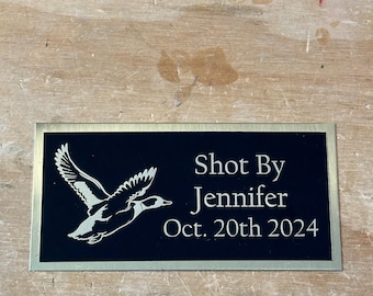 Custom Engraved Duck Hunting Plaque Plate for Trophy Mount Wall Hanging