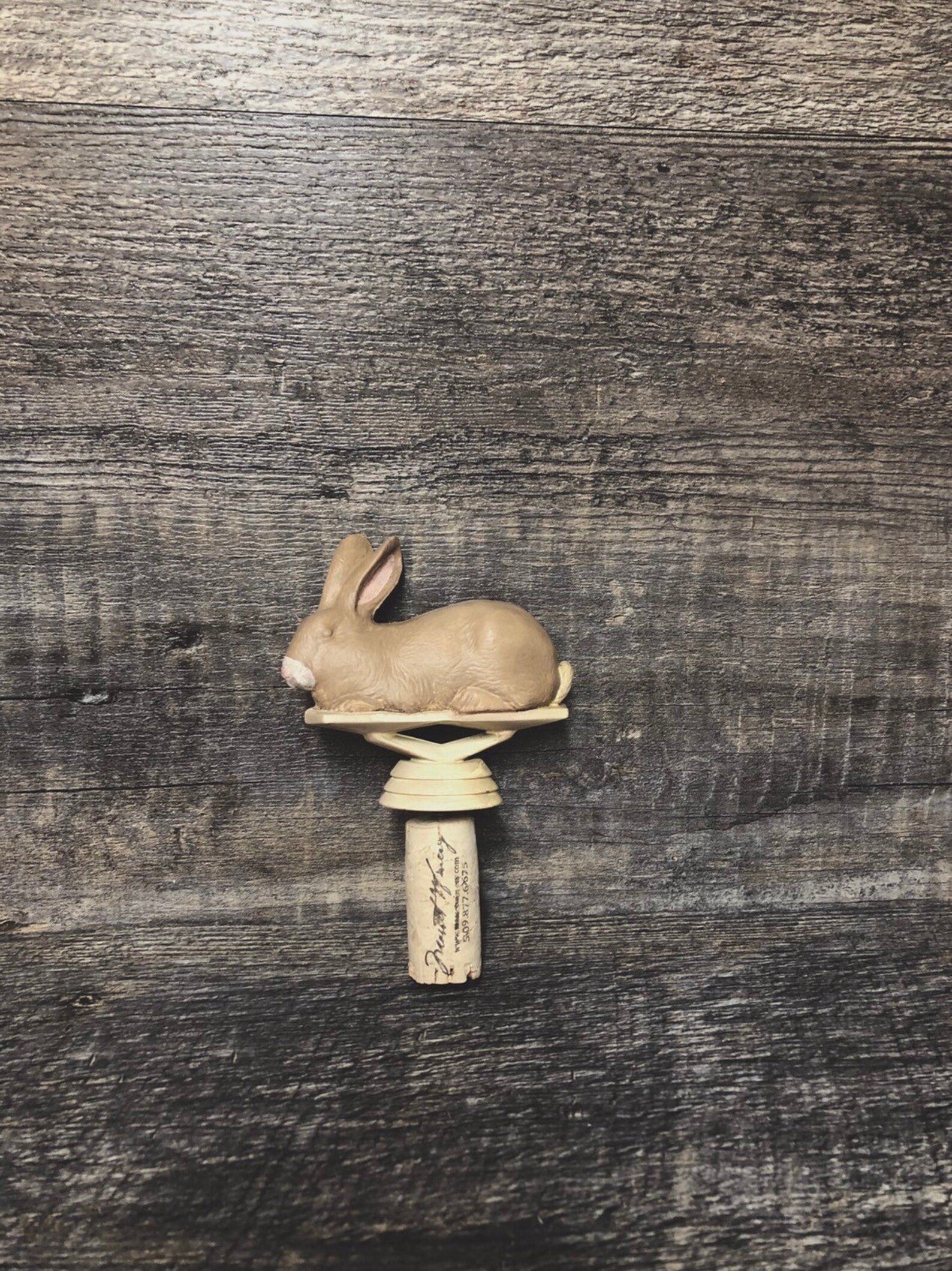 Wine Stopper Bunny Rabbit Bottle Stopper Cork Hand Painted Etsy
