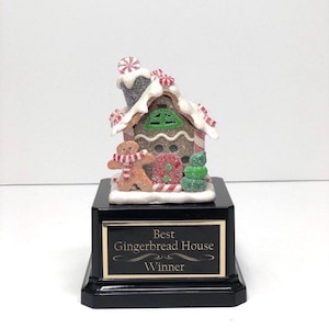 Gingerbread House Cookie Bake Off Competition Trophy Ugly Sweater Trophy Contest Award Winner Christmas Cookie Snowman Christmas Decor