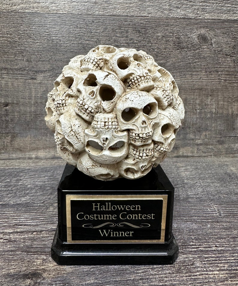 Corpse Trophy Halloween Trophy Skeleton Skull Ball READY TO SHIP Scariest Costume ...