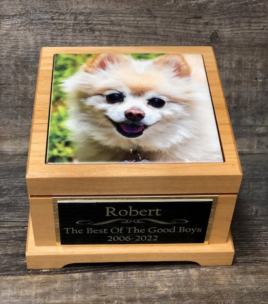 Pet Urn Dog Urn Pet Memorial Keepsake Box POMERANIAN YORKIE