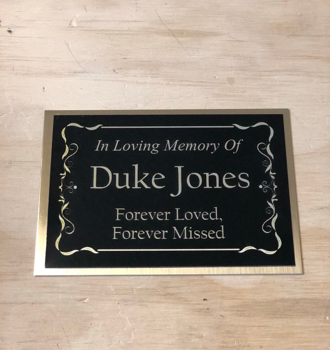 Cremation Urn Name Plate Custom Engraved Memorial Urn Tag Etsy