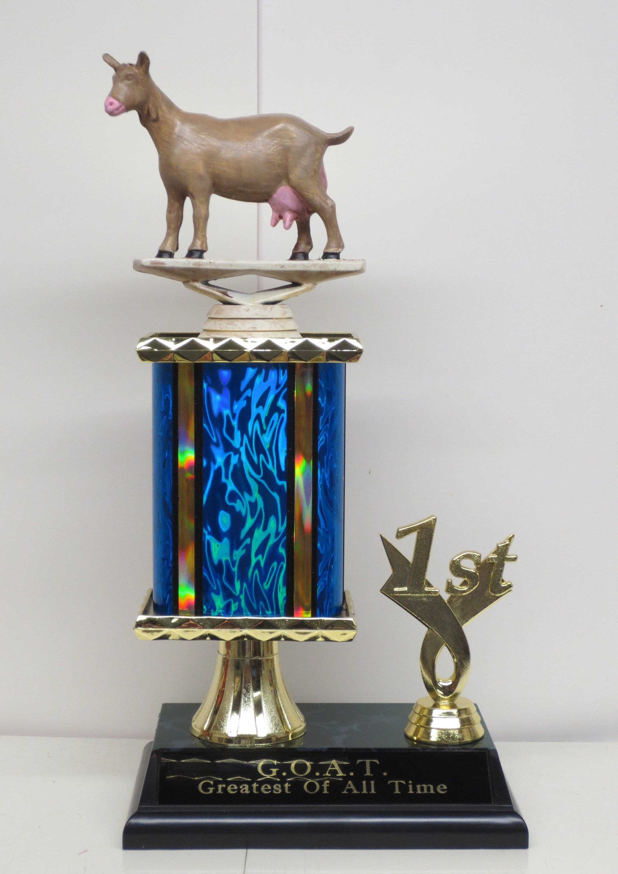 GOAT Trophy Greatest of All Time Award Trophy Hand Painted 