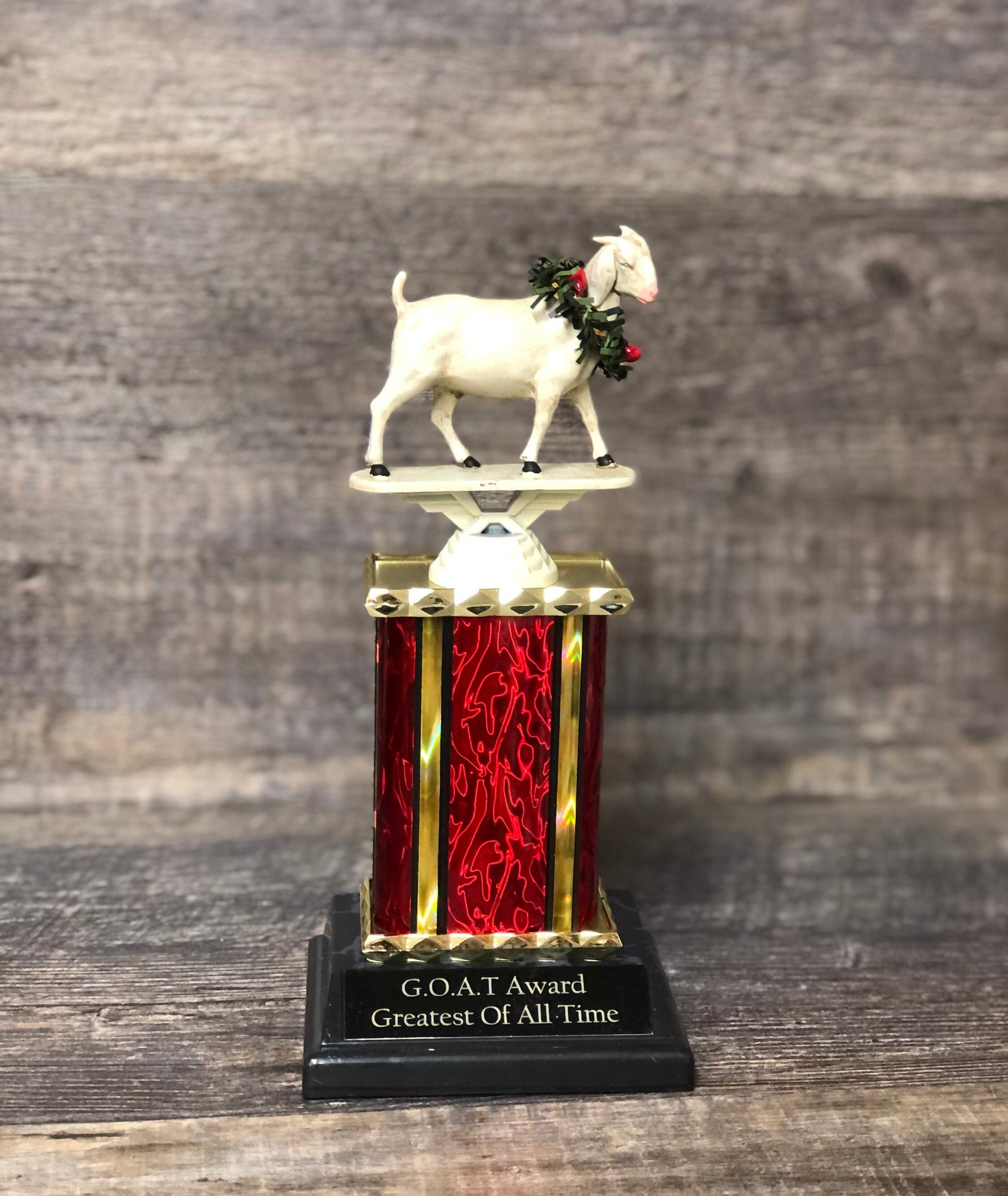 Funny Trophy GOAT Trophy Greatest of All Time Award Trophy Hand