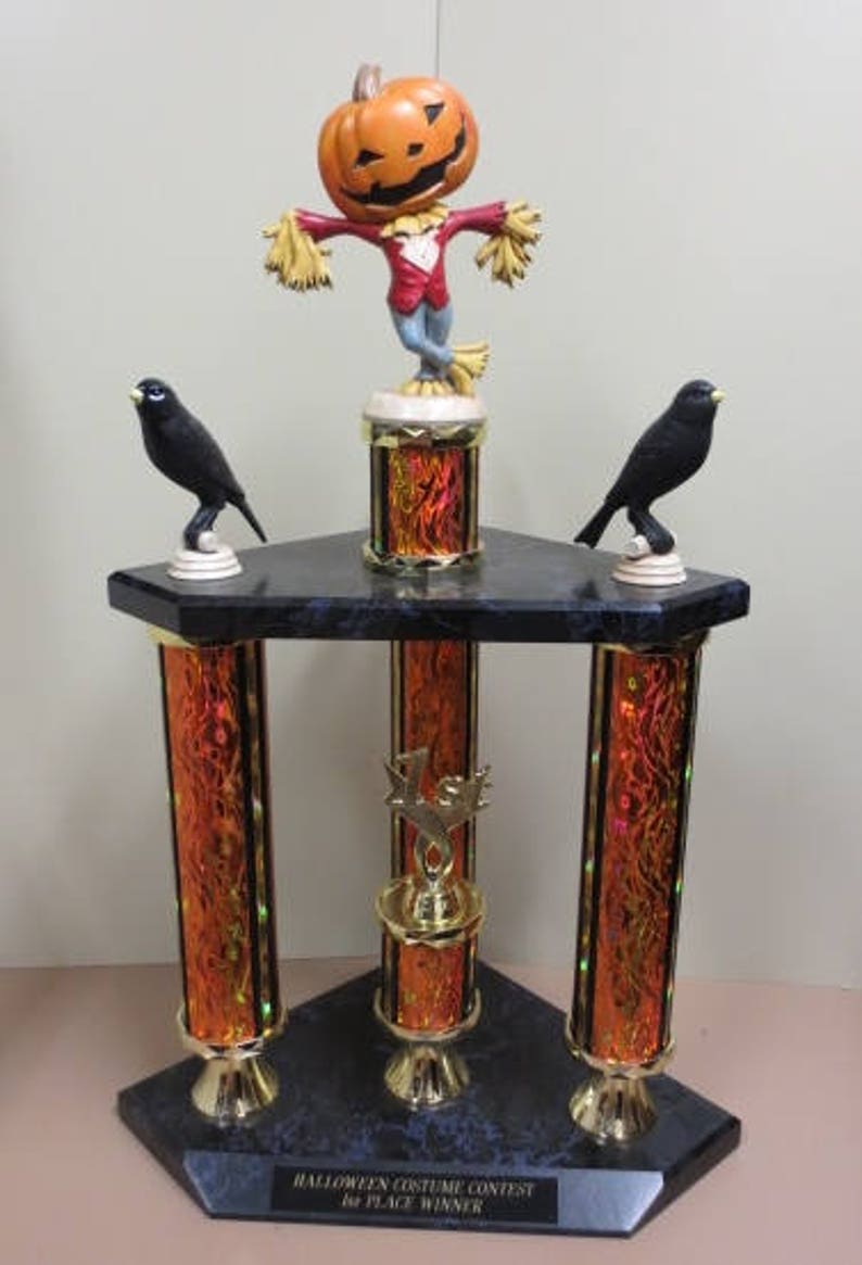 Halloween Trophy Trophies Costume Contest Winner Scarecrow | Etsy