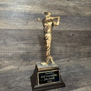 Large Golf Trophy Classic Golf Tournament Trophy Charity Event Trophy Hole In One Under Par Bragging Rights Best Score Guys Weekend Trip