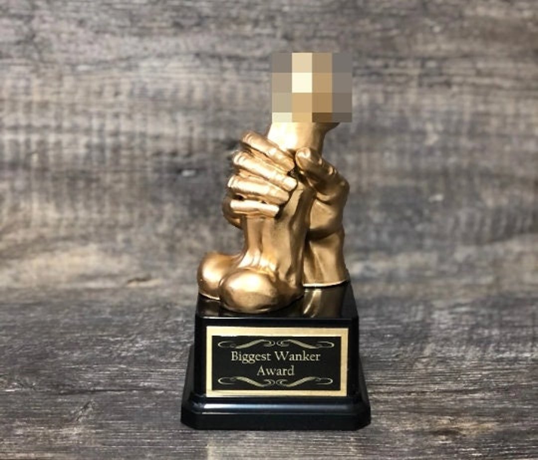 Funny Penis Trophy Wanker Award Loser Last Place Trophy You Suck Balls 