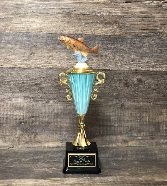 Fishing Trophy Brown Trout Tournament Derby Trophy HAND PAINTED Award Funny  Trophy Biggest Fish Salmon 1 Master Baiter Award Gag Gift Award 