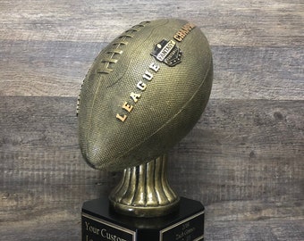 Trofeo Fantasy Football Trofeo FFL perpetuo Trofeo Fantasy Football League Trofeo del campionato di football in oro antico da 15" di dimensioni reali