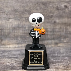 Halloween Trophy Dia De Los Muertos Day of the Dead Halloween Skeleton Trophy Bobble Costume Contest Winner Scariest Costume