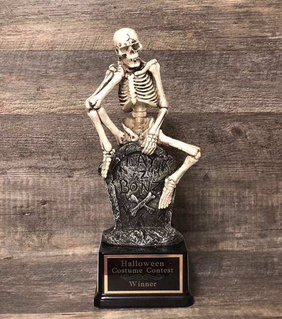 Halloween Trophy Skeleton Tombstone Scariest Costume Contest Best Costume  Dia De Los Muertos Skeleton Trophies Skull Vintage Halloween Decor -   Canada