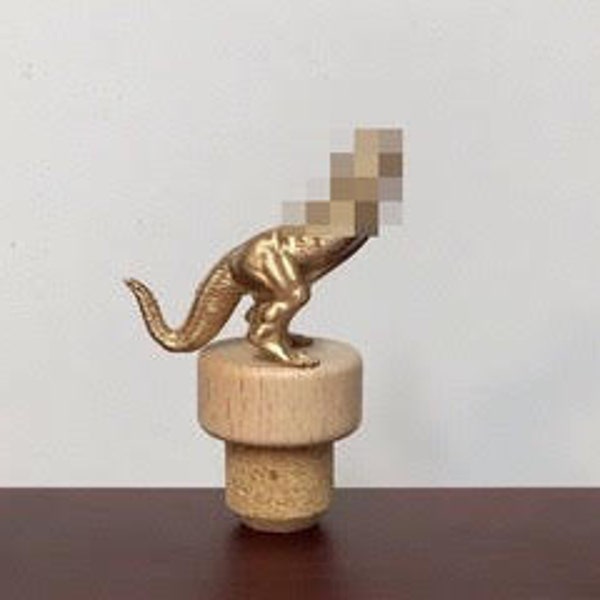 Wine Stopper Golden DICKASAURUS Funny Stocking Stuffer Gift For Him Novelty Bottle Wine Cork Wine Stopper Gag Gift Wine Lover Birthday Gift