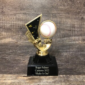 SET OF 12 Baseball Trophy Sports Award Participation Award T- Ball Economy Trophy Spinning Baseball Team Trophies Softball Trophy