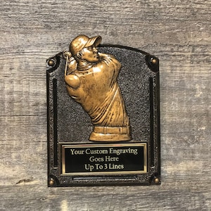 Classic Golf Trophy Tournament Trophy Plaque Golf Charity Event Trophy Hole In One Under Par Bragging Rights Best Score Guys Weekend Trip