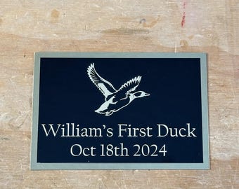 Custom Engraved Duck Hunting Plaque Plate for Trophy Mount Wall Hanging