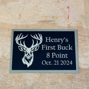 Kundenspezifische gravierte Jagd-Buck-Hirsch-Elch-Plaketten-Platte für Trophäen-Einfassungs-Wand-behängende Geweih-Plaketten-Einfassung