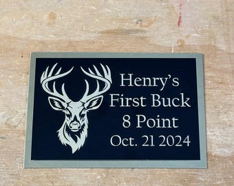 Large Whitetail Deer Solid Brass Master Engraving Plate – Fits New Hermes Font Tray – Made In USA