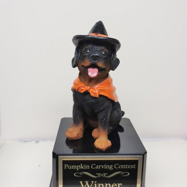 Halloween Trophy Witch Dog Best Howl-O-Ween Costume Contest Pumpkin Carving Contest Scariest Costume Halloween Decor Trunk or Treat