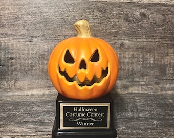 Halloween Trophy Pumpkin Carving Contest Jack O Lantern Trophy or Best Costume Contest Prize Pumpkin Halloween Trophies