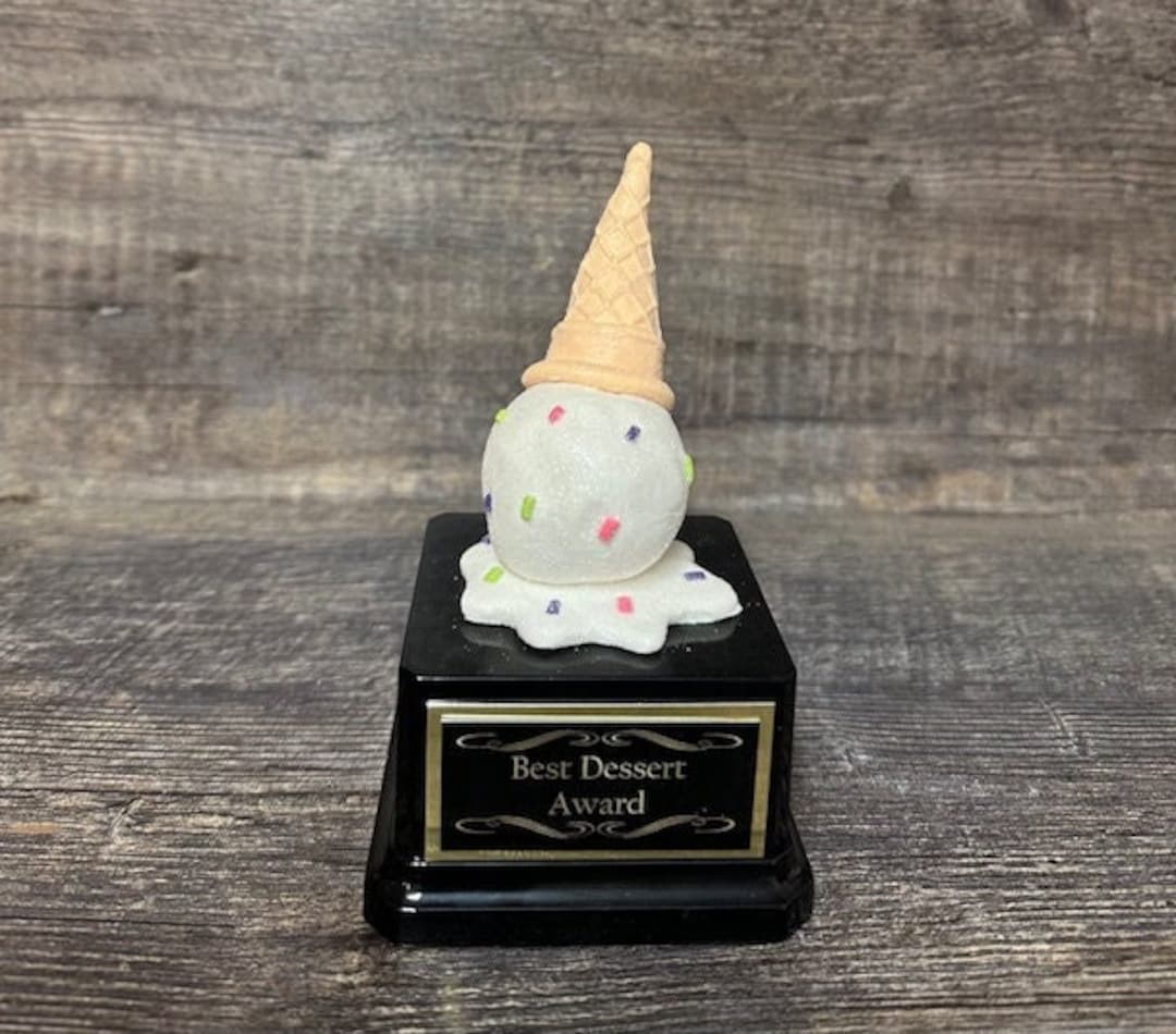 Ice Cream Cone Trophy Best Dessert Trophy Competition Trophy Melting ...