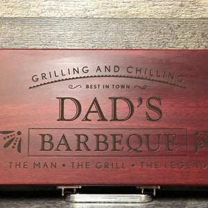 Dad Christmas Gift BBQ Set Grilling Tool Set Personalized Custom Gift For Dad Brother Father's Day Birthday Grill Master Gift Grilling Set