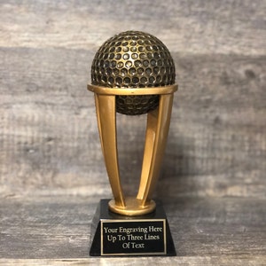 10.75&quot; Classic Golf Trophy Tournament Trophy Golf Charity Event Trophy Hole In One Under Par Bragging Rights Best Score Guys Weekend Trip