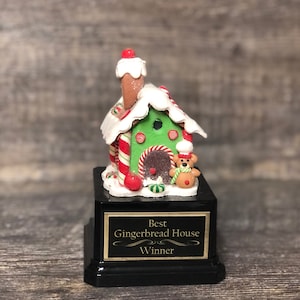 Gingerbread Trophy Cookie Bake Off Trophy Ugly Sweater Trophy Contest Award Winner Christmas Cookie Decorating Holiday Party Teddy Bear