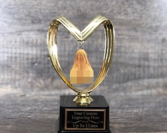 Trophée de football Trophée des testicules des perdants : vous sucez des balles Dernière place Trophée Sacko Trophée drôle Humour adulte Cadeau bâillonnement Participation testicules