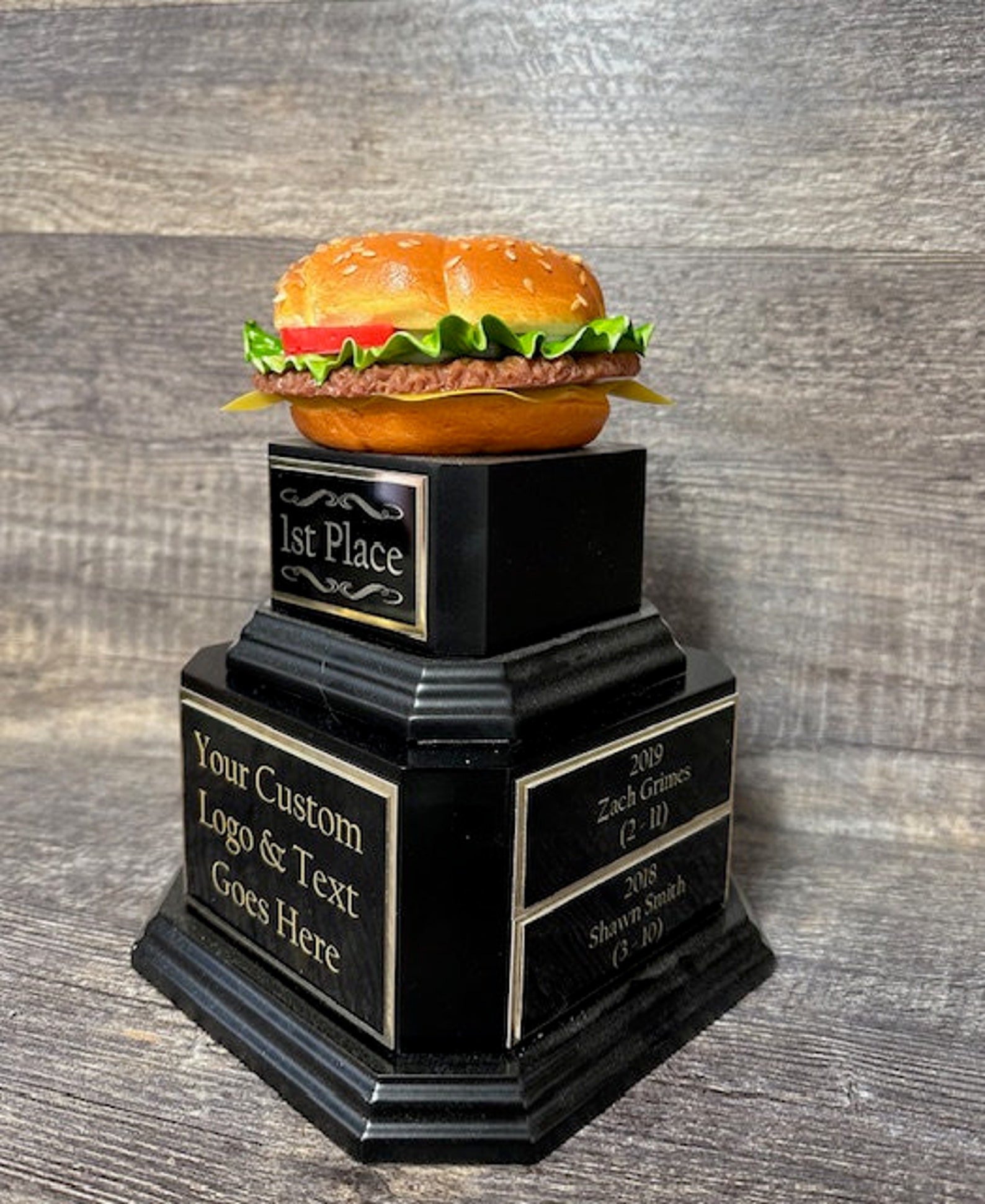 Hamburger Trophy Best Burger Trophy BBQ Trophy Perpetual Cook off ...