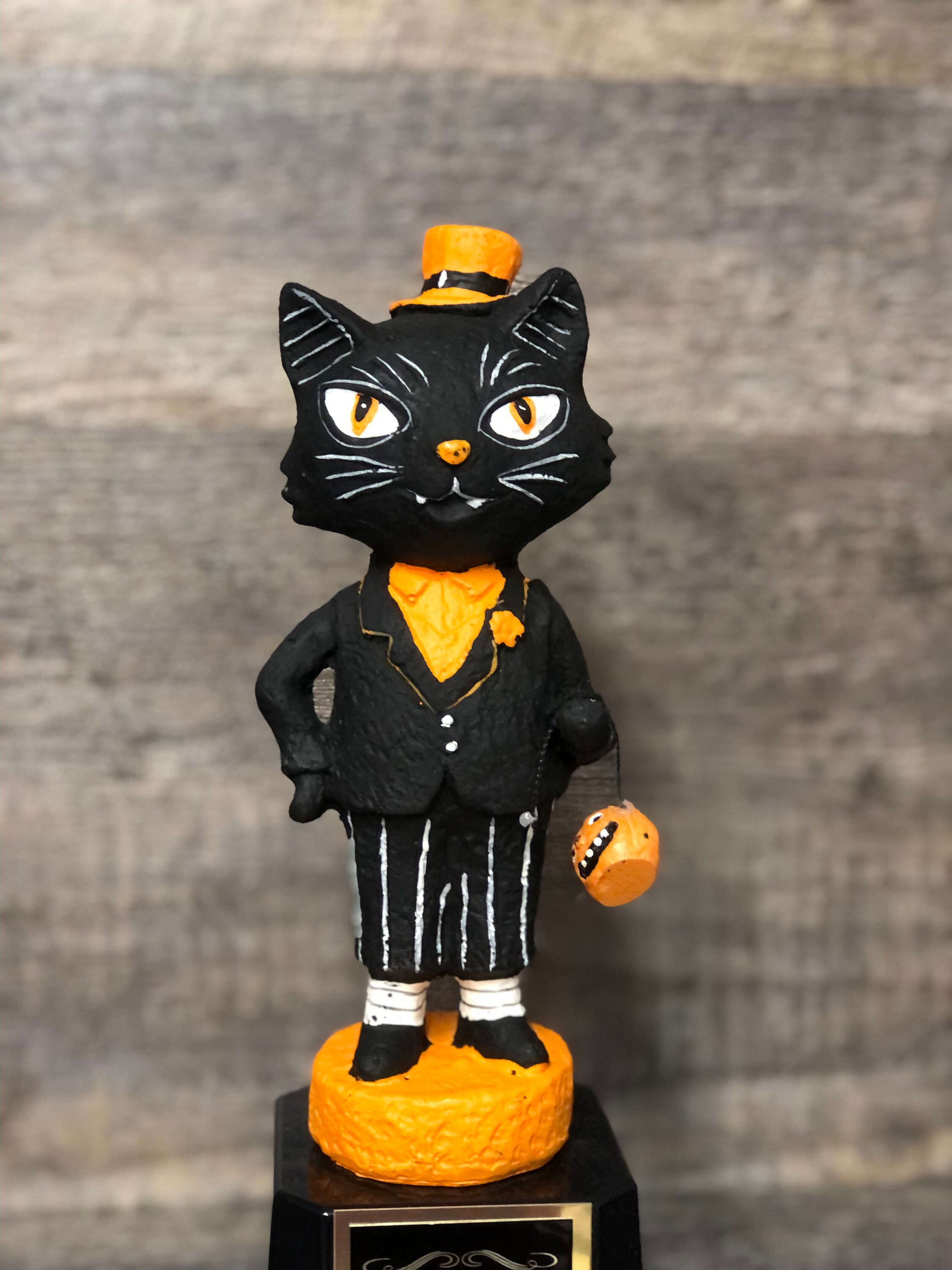 Trophee Dhalloween Retro Chat Noir Scariest Costume Contest Etsy Canada