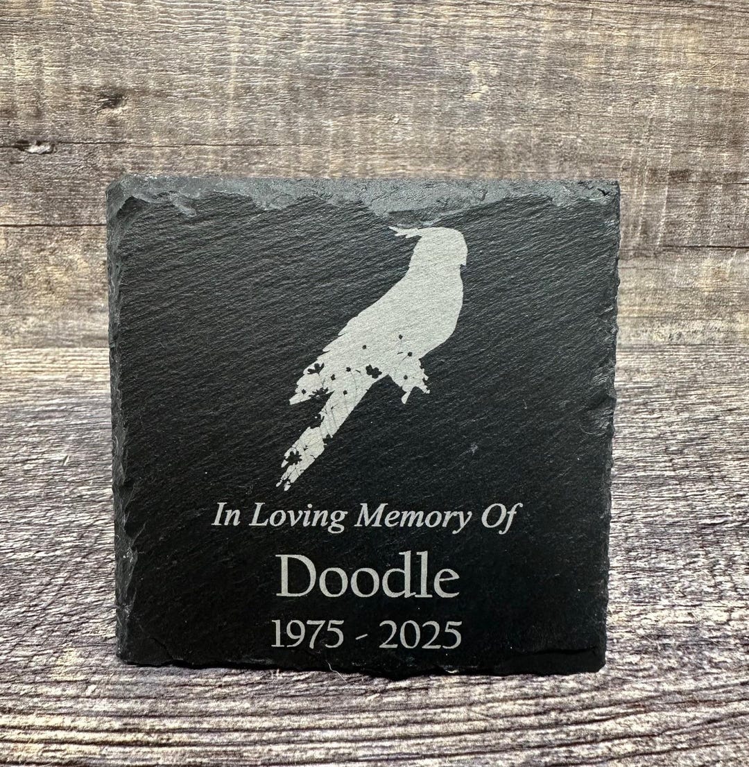 Memorial Bird Rip Cockatiel Bird Memorial Stone Pet Memory Pet Loss Gift Grave Marker ...