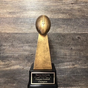 Fantasy Football Trophy Antique Gold FFL Trophy Fantasy Football League Champion Trophy Championship Trophy Fantasy Winner Award