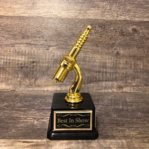 Car Show Trophy Spark Plug Hot Rod 8 &quot;Corrida Troféu Plástico Ouro Spark Plug Award Melhor da Mostra Melhor Participante da Mostra de Carros Clássicos Antigos