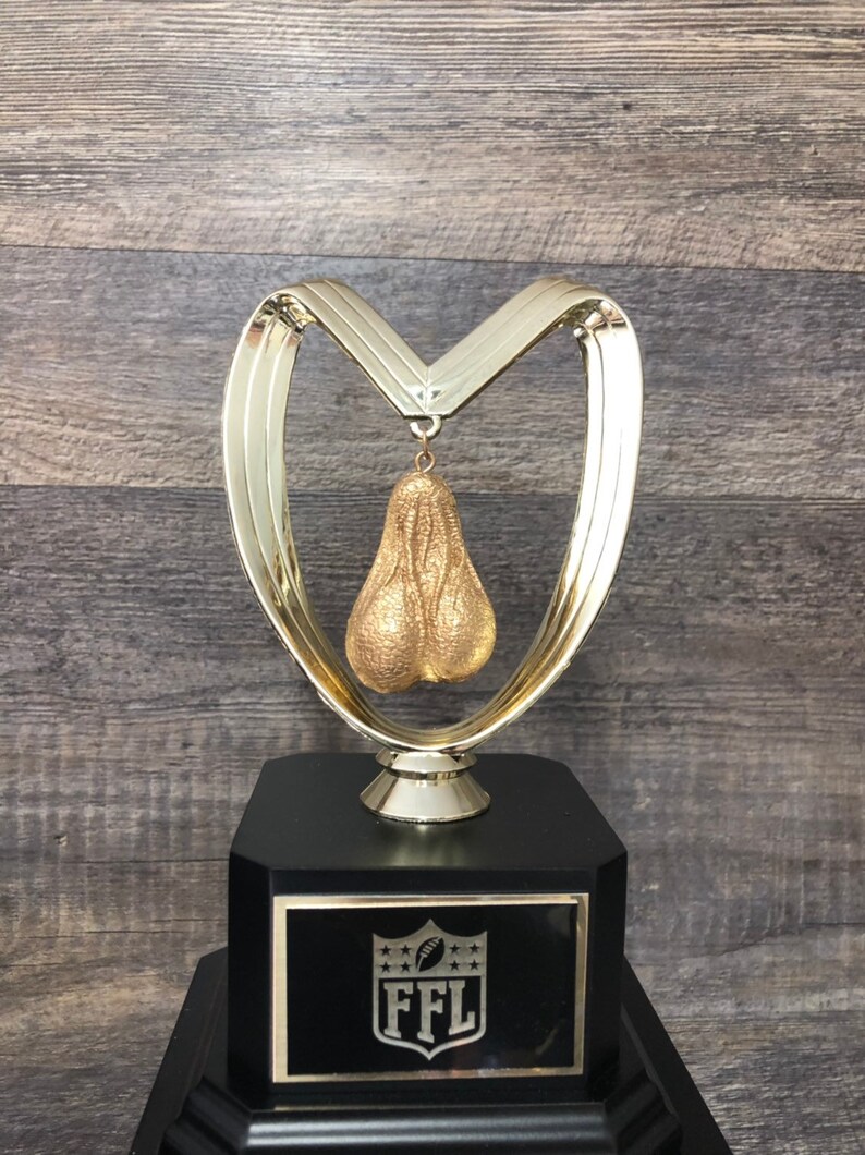 GOLDEN Balls Fantasy Football Loser Trophy Perpetual You Suck Etsy