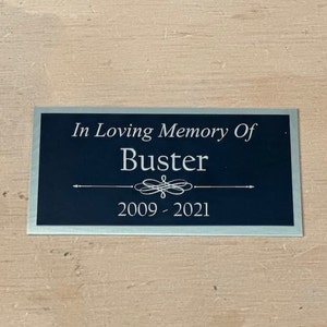 Custom Engraved Plate Name Plate Dog Urn Cremation Cat Urn Pet Urn In Loving Memory Engraved Plate Name Plaque Name Plate Memorial Plaque