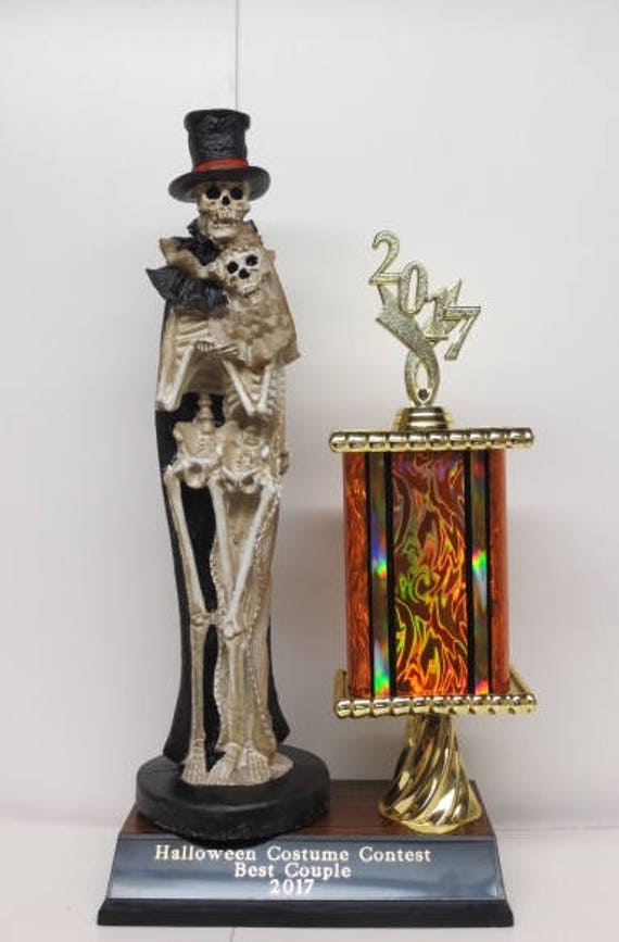 Halloween Trophy Best Couple Halloween Trophy Skeleton Couple Costume Contest Winner Dia De Los Muertos Best Couples Costume Contest