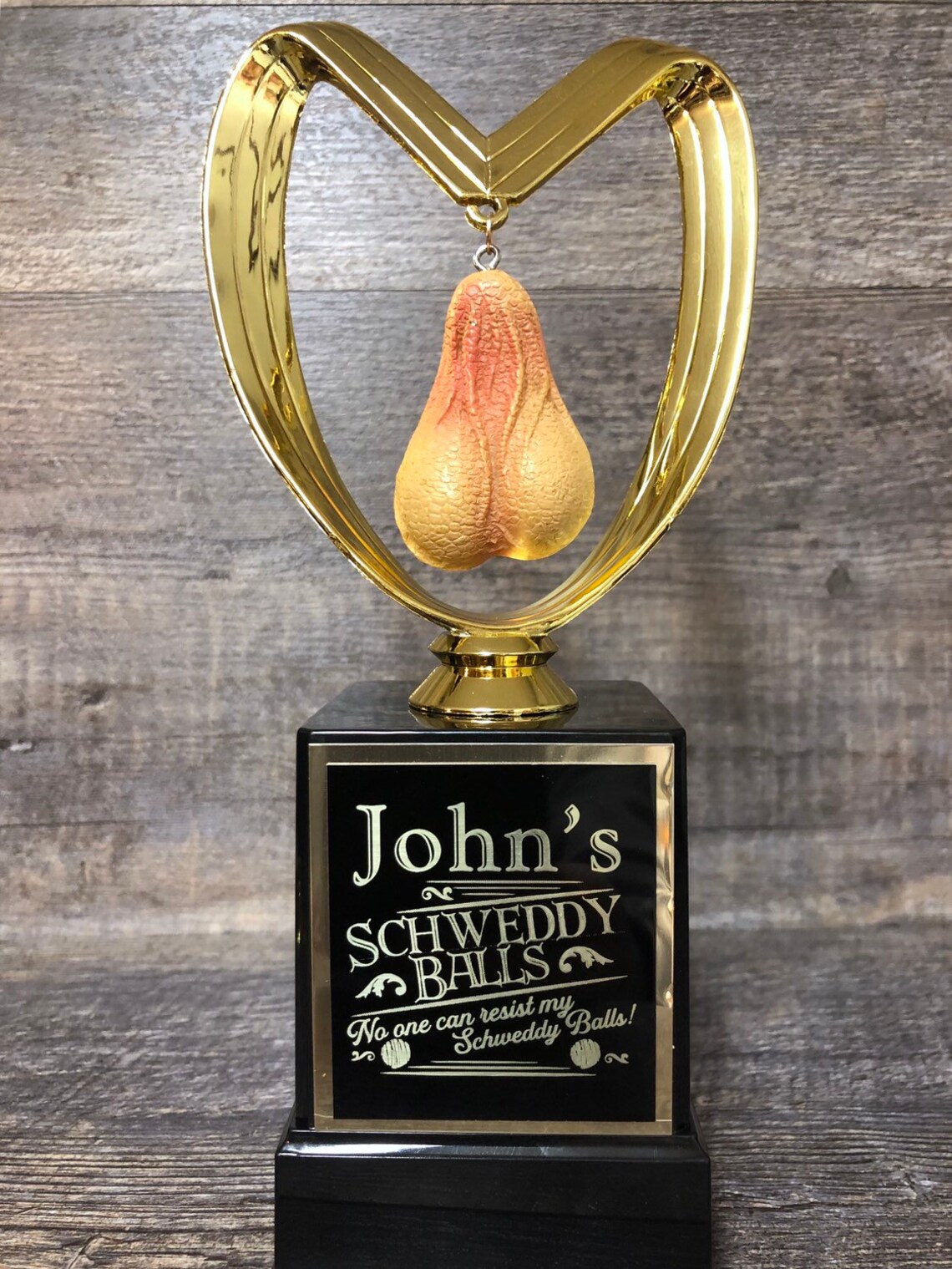 Custom Testicle Balls Trophy Funny Birthday Gift Bachelor Etsy