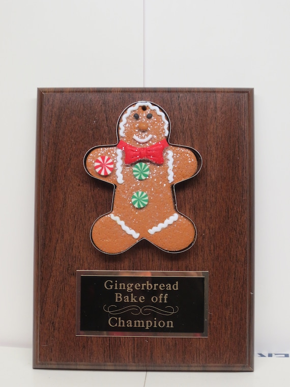 Gingerbread Cookie Bake Off Christmas Trophy Contest Award Etsy