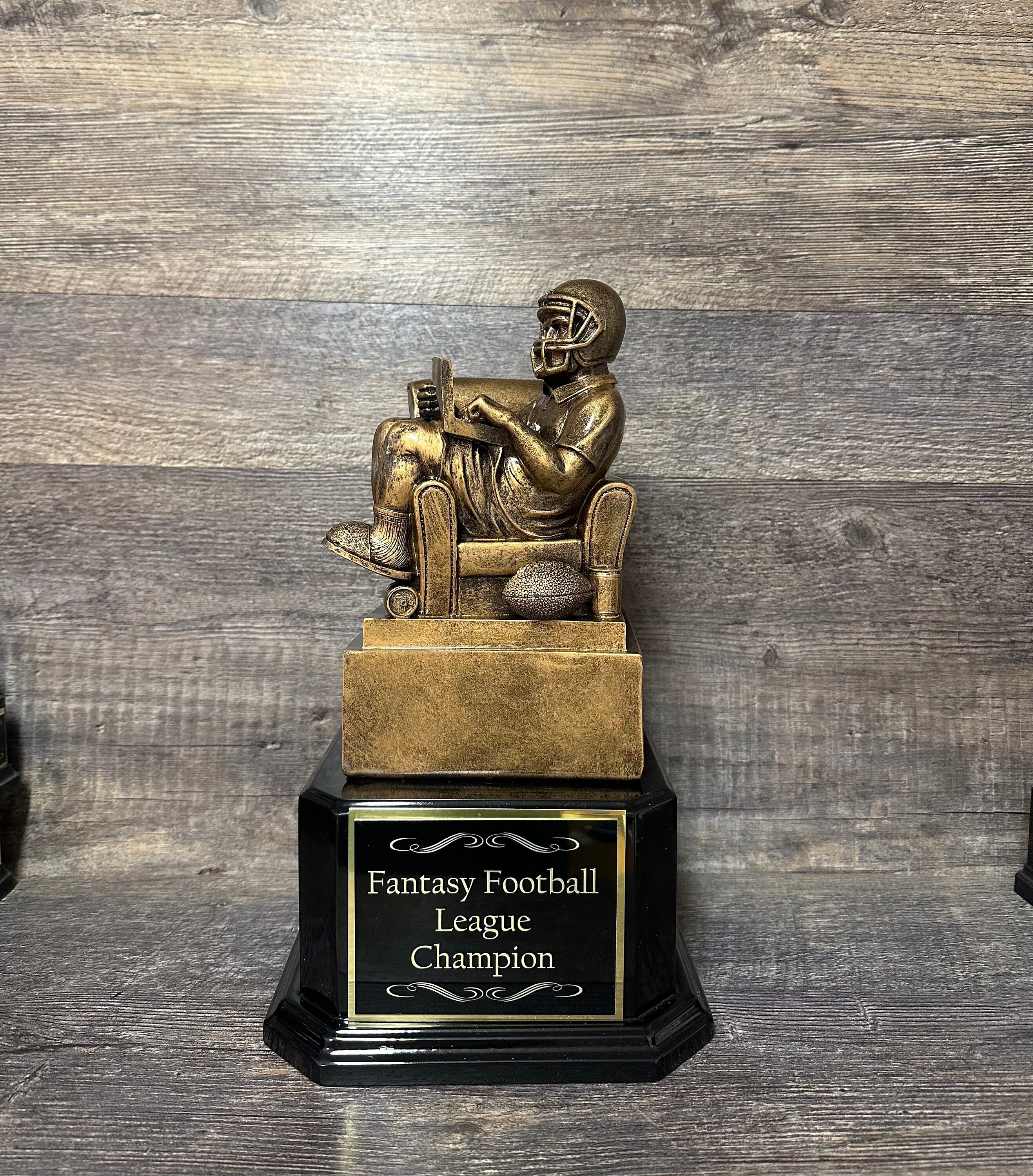 XL Fantasy Football Perpetual Trophy League Trophy FFL Champ Champion  Winner Fantasy League Sports Award Armchair Quarterback Free Engraving -  Etsy