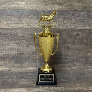 Goat Award Trophy Cup Greatest Of All Time G.O.A.T. Funny Trophy Gag Gift Top Sales Motivational Achievement Award Personalized Winner