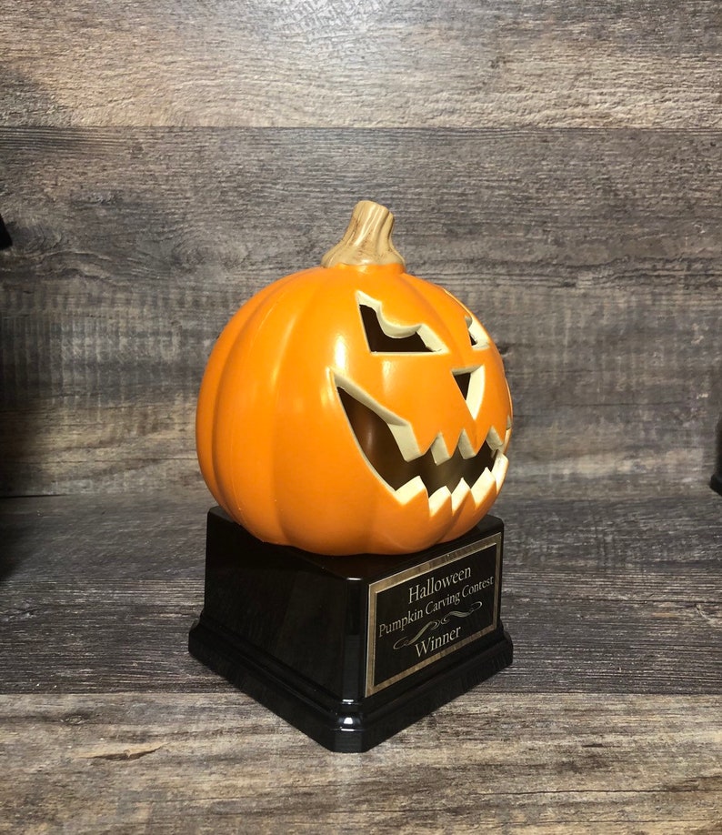 Halloween Pumpkin Trophy Carving Contest Jack O Lantern Trophy | Etsy
