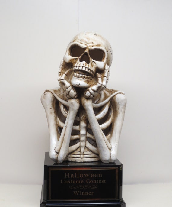 Halloween Trophy Couple Costume Day of the Dead Trophy Skeleton Scariest Costume Trophy Contest Dia De Los Muertos Winner Halloween Decor